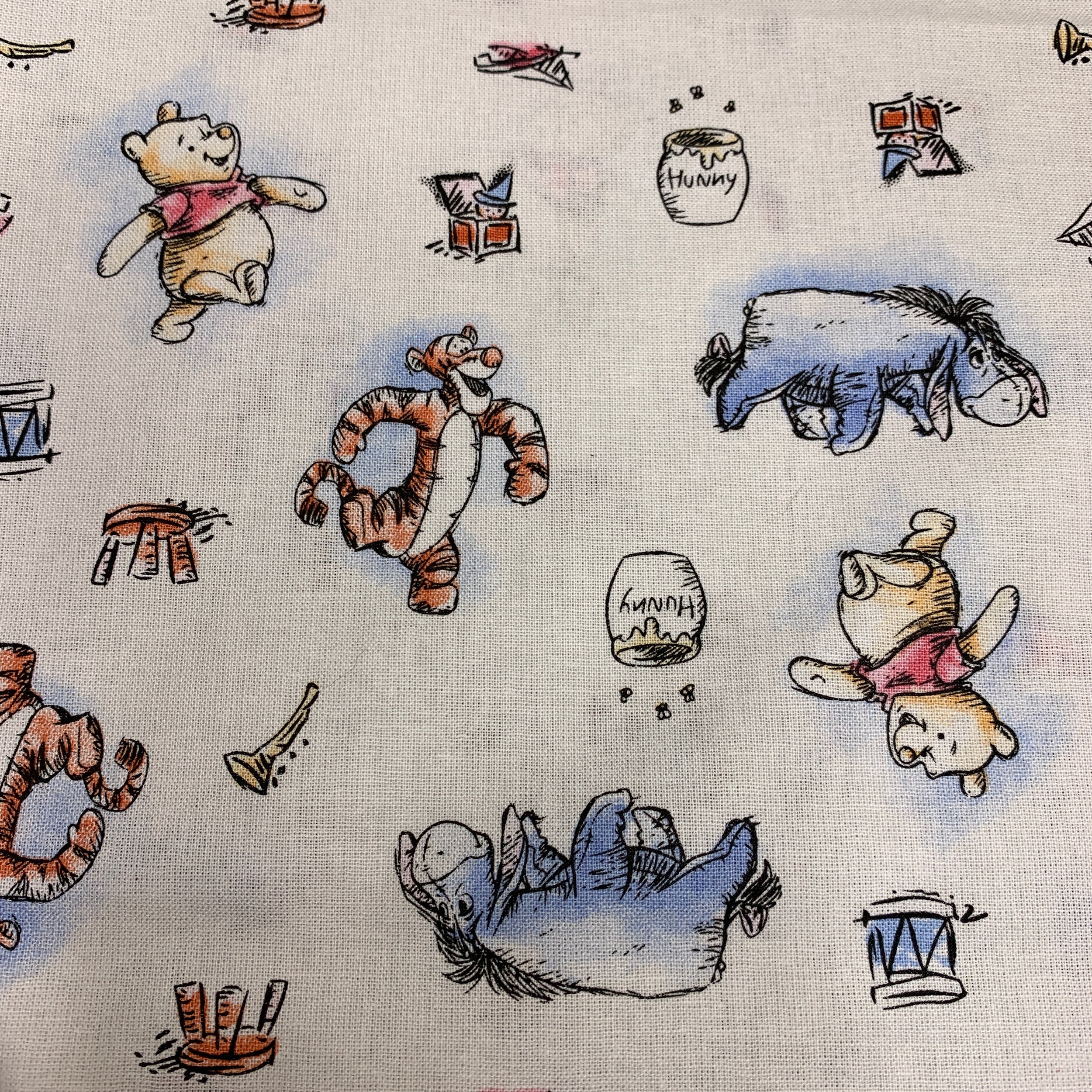 Springs Creative - Winnie The Pooh and Balloon Friends - Authentic Disney  Licensed Fabric - Cotton Quilting 1 1/3 Yard piece