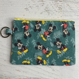 Micky Maus - Baumwolle FLANNEL - Geldbörse - Schlüsselanhänger - Geldbörse - Schlüsselanhänger - Aloha Print - Hawaiian Print