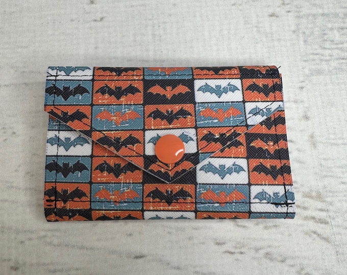 Bats - Credit Card Wallet - Business Card Case - Snap Wallet - Gift Card Wallet - Compact Wallet - Halloween - Spooky - Goth - Vampire