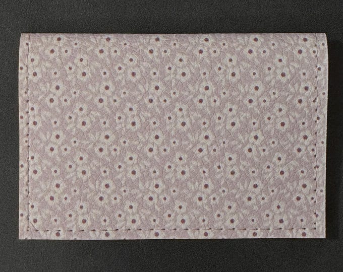 Country Floral - Dusty Pink - Basic Gift Card Wallets - Christmas Stocking Stuffers - Business Card Holder  - Birthday