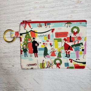 Retro Christmas Cotton Coin Purse – Keychain Key Fob