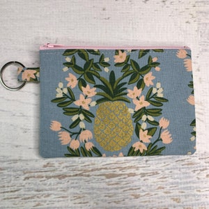 Goldene Ananas - Immergrün - Baumwoll Canvas - Geldbörse - Schlüsselanhänger - Geldbörse - Schlüsselanhänger - Schlüsselring - MCM - Mid Century Modern - Tiki