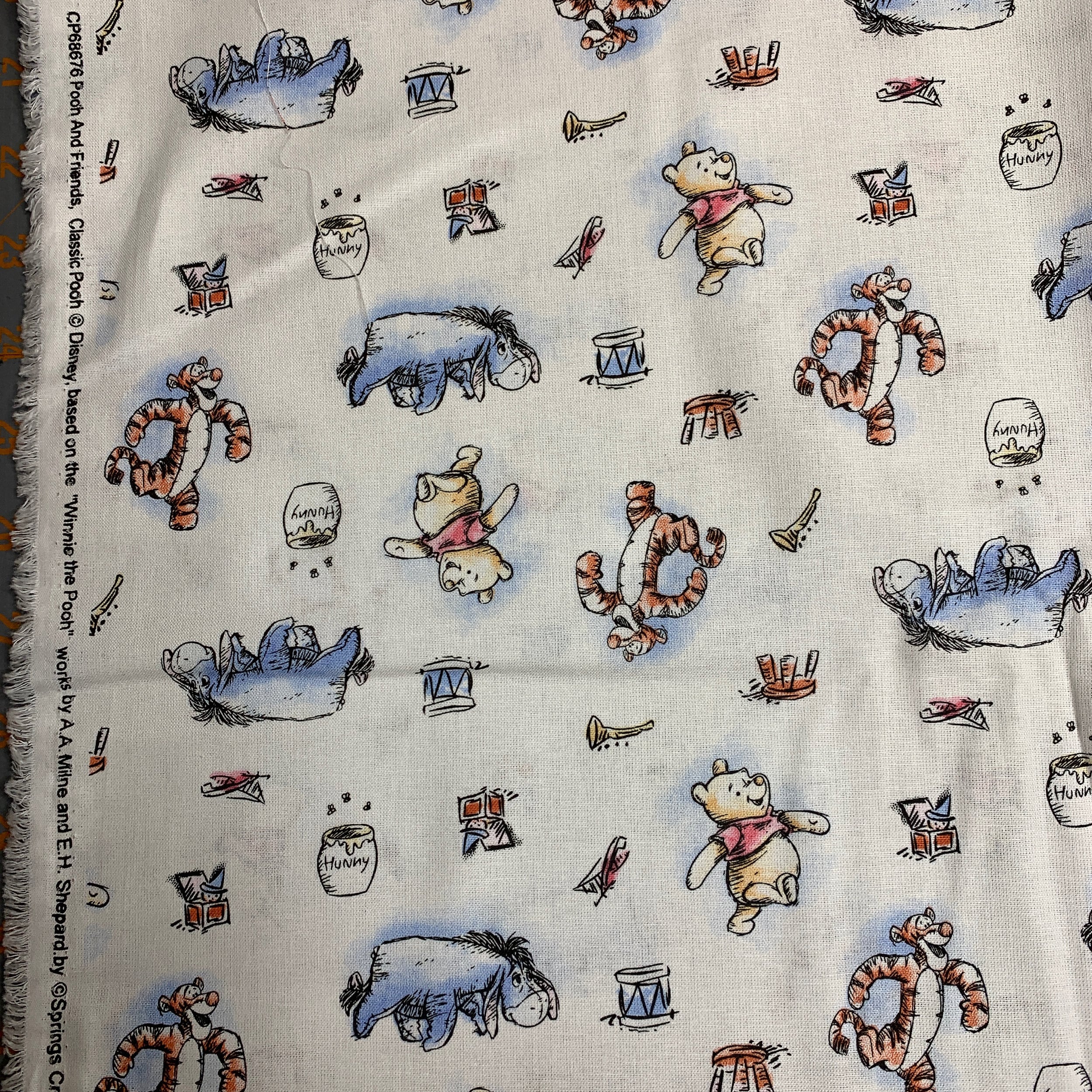 Winnie Pooh Fabric Cotton, Disney Fabric Winnie