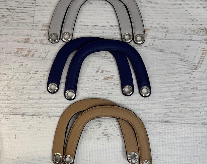 U Horseshoe Shaped Purse Handles - Flexible Vinyl - Set of 2 - Perfect for Bags - Handbags - Knitting Bags - Knitted or Crocheted Bags