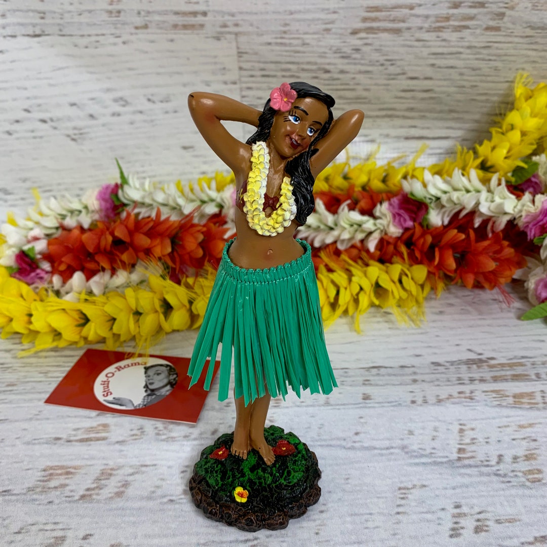 Vintage Large Size Dashboard Hula Doll Leilani Posing Girl - Etsy