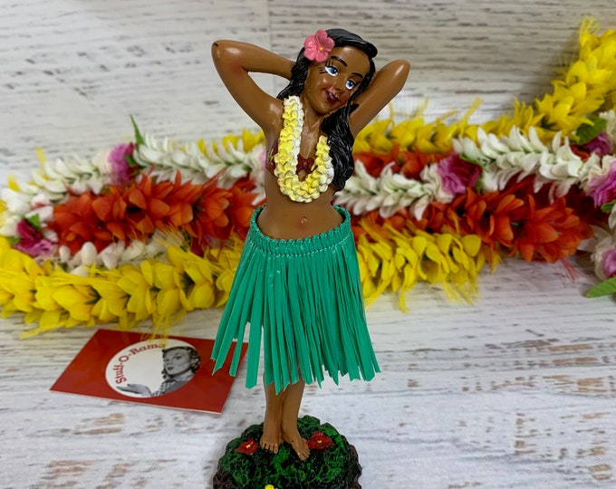 LARGE Size Dashboard Hula Doll - Leilani - Posing Girl - Resin - Tiki Bar - New In Box