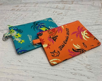 Tiki Oasis Collection 2022 - Trip To The Tropics - Michael Uhlenkott - Cotton Canvas - Coin Purse - Keychain - Wallet - Key Fob - Key Ring