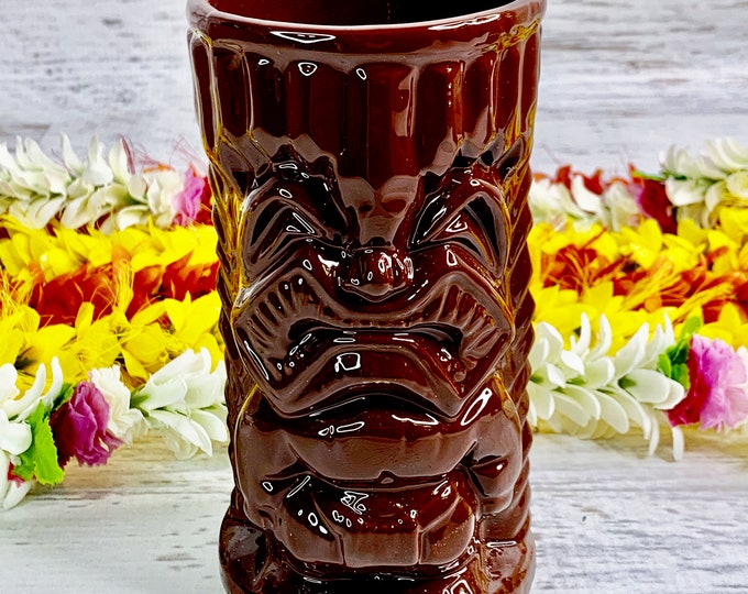 Vintage Tiki Mug - Lono - Peace and Harmony Tiki - Ceramic - 18 Fluid Ounce - Made in 2000 - New In Box