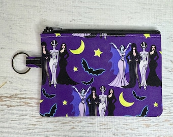 Ghoul Friends - Cotton Canvas - Coin Purse - Keychain - Wallet - Key Fob - Key Ring - Spooky - Monsters - Halloween