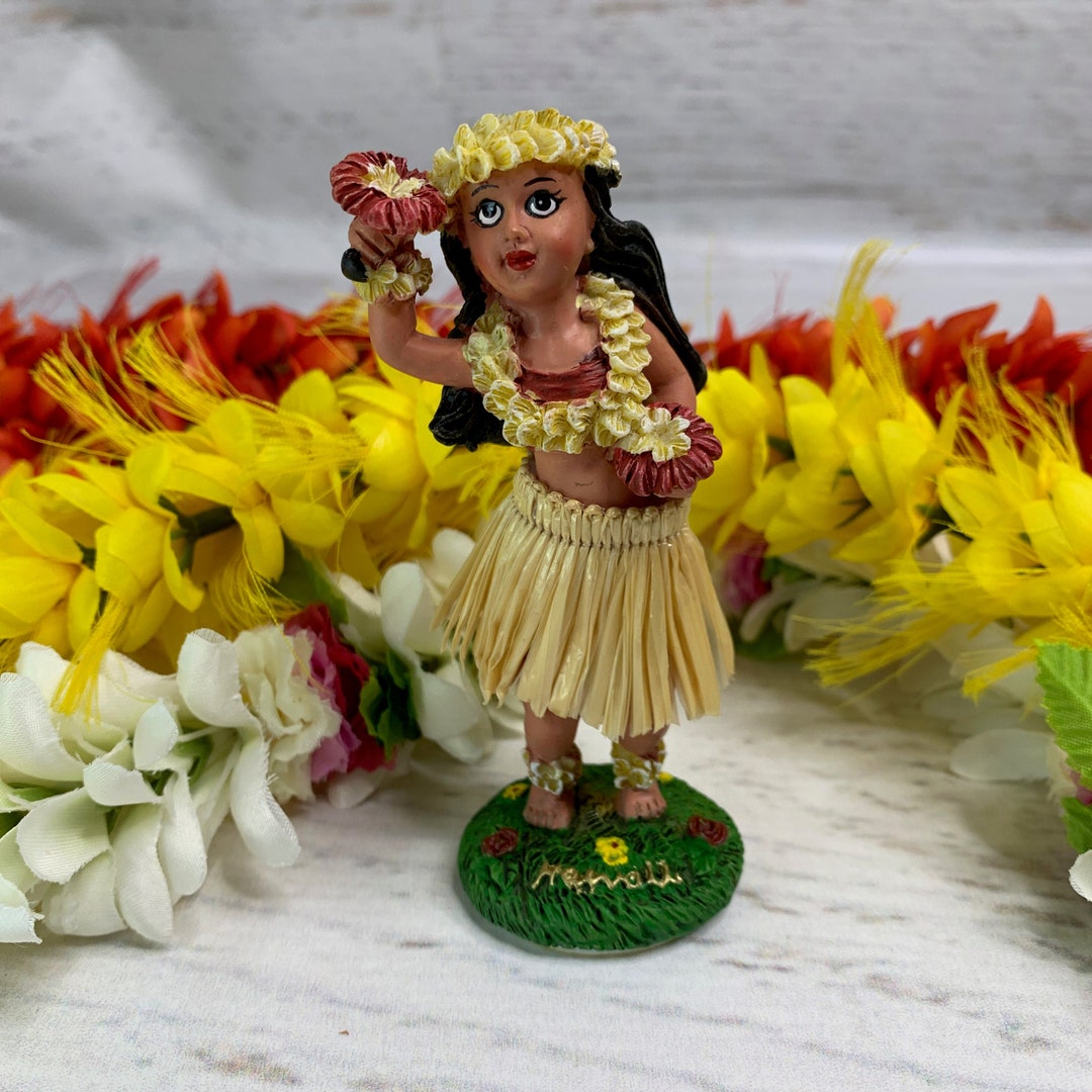 Vintage MINI Dashboard Hula Doll Girl With Uliuli Resin Etsy