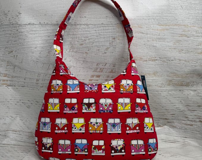VW Bus - Hobo Style - Shoulder Bag - Hippy Days - Deadhead - Flower Power - Summer Bag