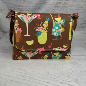Tiki Fruit Pattern Print Crossbody bags