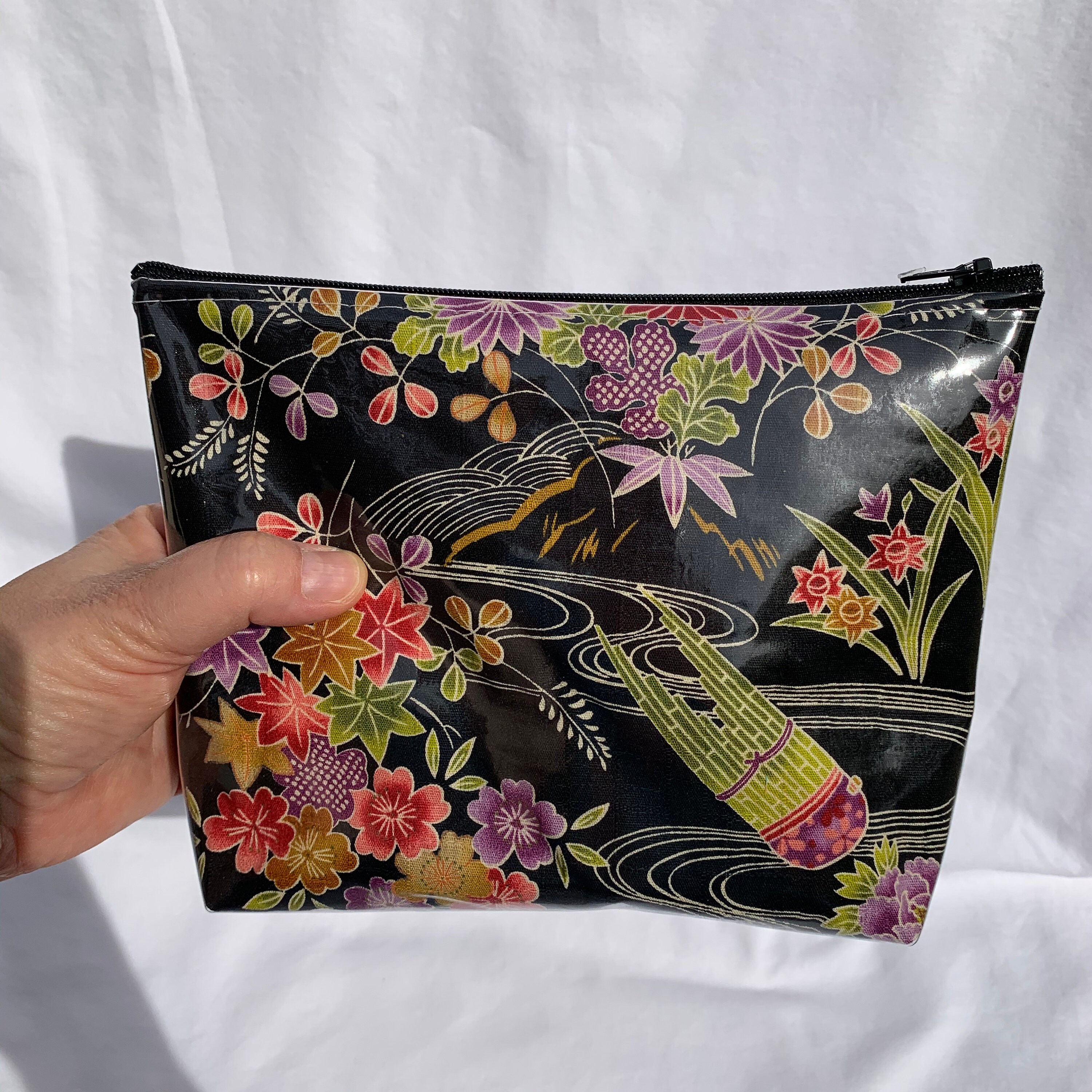 Japanese Kimono Fabric Makeup Bag