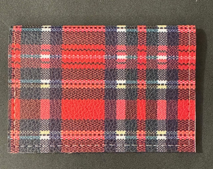 Christmas Plaid - Basic Gift Card Wallets - Christmas Stocking Stuffers - Business Card Holder  - Birthday - Tartan