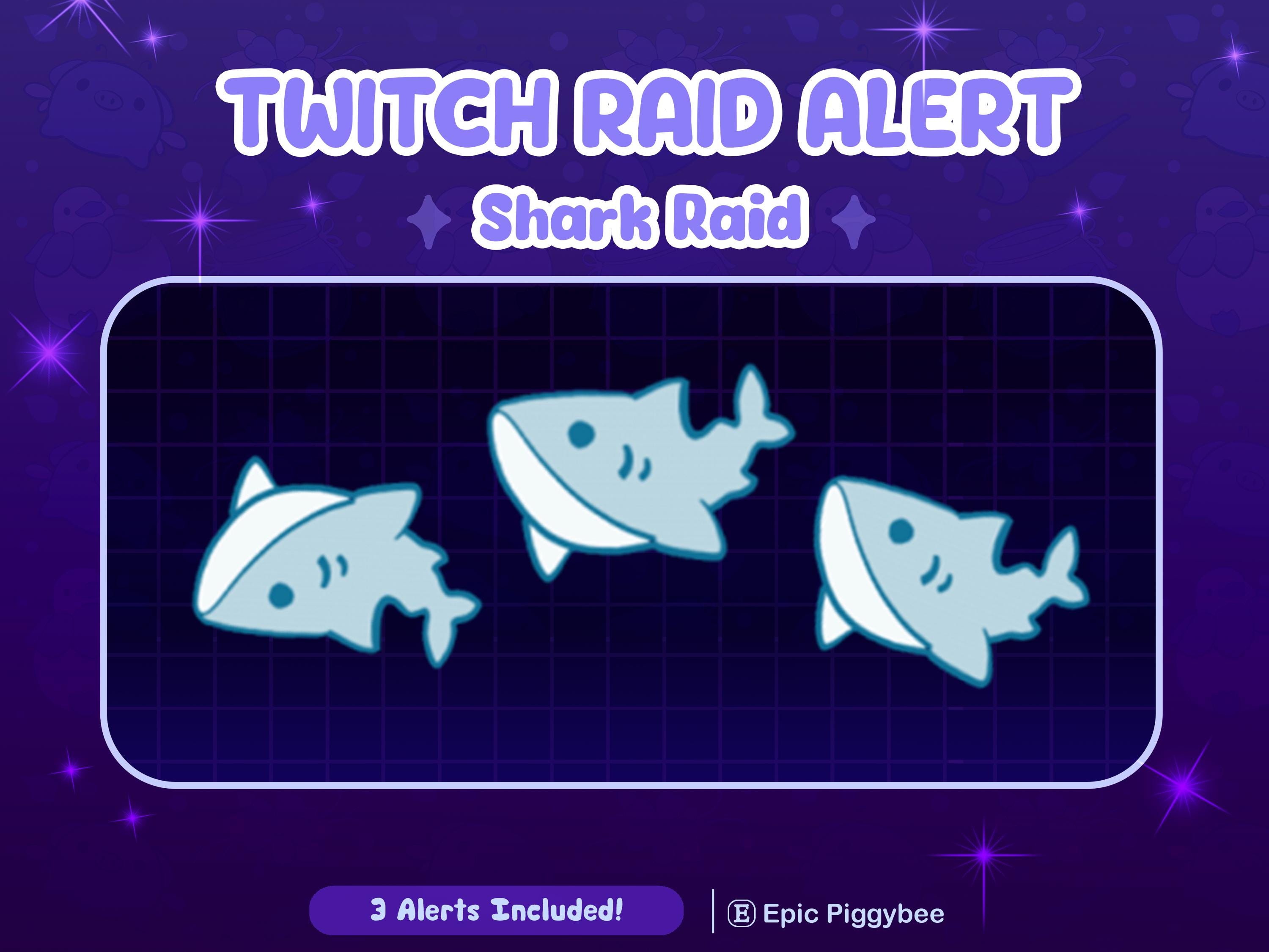 Shark Raid Alert for Twitch Streaming | Cute Shark Fish Jump | Funny ...