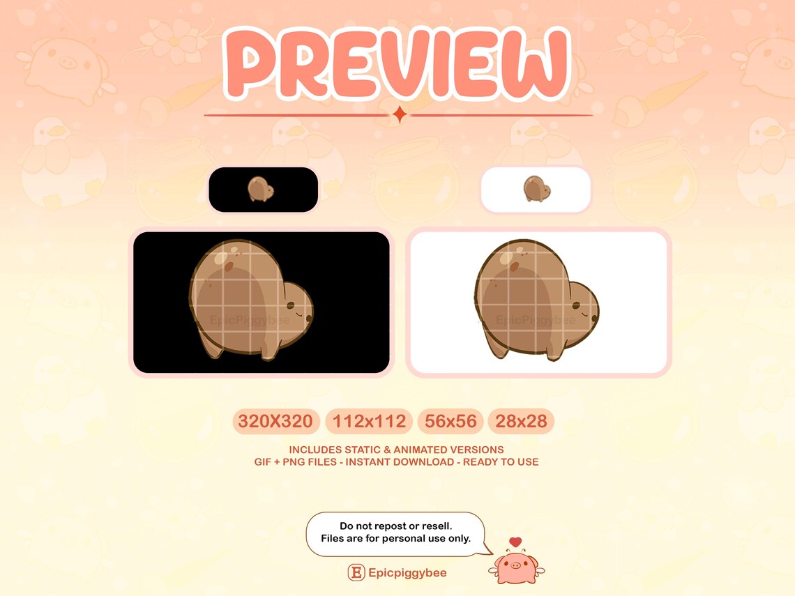 Potato Twerk Animated Emote for Twitch Discord Youtube | Booty Shake ...