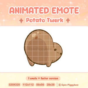 Potato Twerk Animated Emote for Twitch Discord Youtube | Booty Shake ...