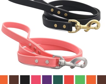 Waterproof Dog LEASH |  StinkProof, Dirt Resistant, Sporting Dog, Hunting Dog, Swimming Dog | Leather Alternative Vegan Leash Colorful Lead