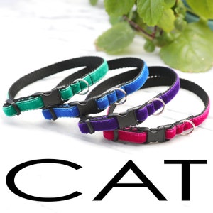 Collare per gatti in velluto - BreakAway - Collari per gattini - Collare di sicurezza per gatti - Designer 32 colori