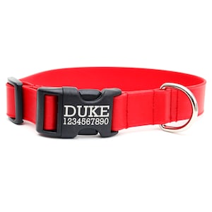 Lightweight Biothane Waterproof Dog Collar with Engraved Buckle The Day Trip Collection Biothane Dog Collar image 4