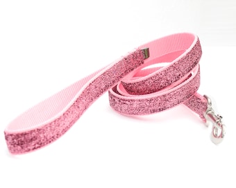 Sparkly Mermaid Glitter Dog Leash | 4' 5' or 6' foot | 8 colors | Sparkle Glittered Jewel Tones Pup Lead | Gold Silver Pink Blue