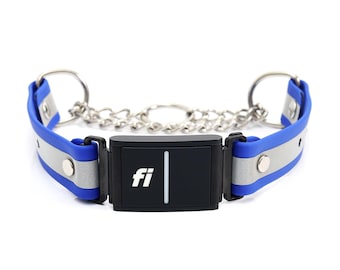 Collar para perros con martingala de biotano reflectante compatible con Fi: cadena impermeable, serie 3/3+