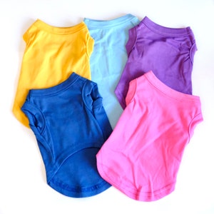 Dog Shirt | 14 Bright Colors to Choose From | Plain Dog Shirts | Blank Dog Shirt | Pet Shirt