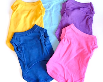 Dog Shirt | 14 Bright Colors to Choose From | Plain Dog Shirts | Blank Dog Shirt | Pet Shirt