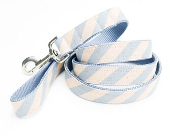 CIELO Blau gestreifte Cabana Hundeleine | Strand Muster Starke Leinwand |  Rifle Paper Co. Hundeleine aus Stoff - 1,2 m, 1,5 m oder 1,5 m