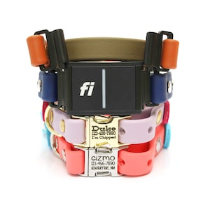 5/8" Width Fi Compatible Waterproof Dog Collar | 22 Colors| For Small to Medium Dogs | Small Dog Fi Band w/ Side Release Buckle| Series 3/3+