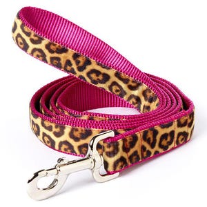 Correa para perros de terciopelo de leopardo - 4&#39;, 5&#39; o 6&#39; - 8 colores para elegir - Correa para perros de guepardo - Correa para perros con estampado de leopardo - Correa para perros moderna y linda