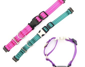Collar reflectante Martingale compatible con Fi / Collar Martingale Fi con hebilla / Collar reflectante Fi con grabado personalizado / Serie 3/3+