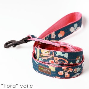 9 VOILE Styles - Patterned Dog Leash - 4&#39;, 5&#39; or 6&#39; - Custom Dog Leash - Soft Cute Dog Lead - Fun Colorful Leash - Modern Dog Leash
