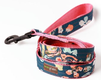 9 VOILE Styles - Patterned Dog Leash - 4', 5' or 6' - Custom Dog Leash - Soft Cute Dog Lead - Fun Colorful Leash - Modern Dog Leash