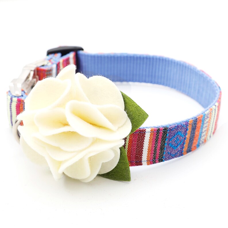 Dog Collar HYDRANGEA Flower Wool Felt Cute Dog Collar Etsy