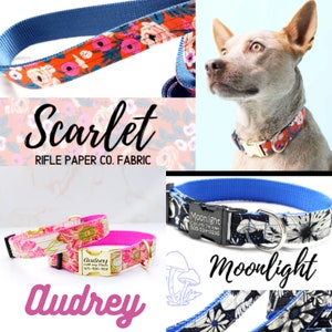 Personalized Laser Engraved Buckle Dog Collar 10 Boho Cotton Voile styles to choose from image 6