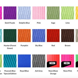 Lasergraviertes personalisiertes Hundehalsband 27 Nylon Farben Auswahlmöglichkeiten Anhänger mit Monogramm Schnalle Hundehalsband mit Namen Bild 9