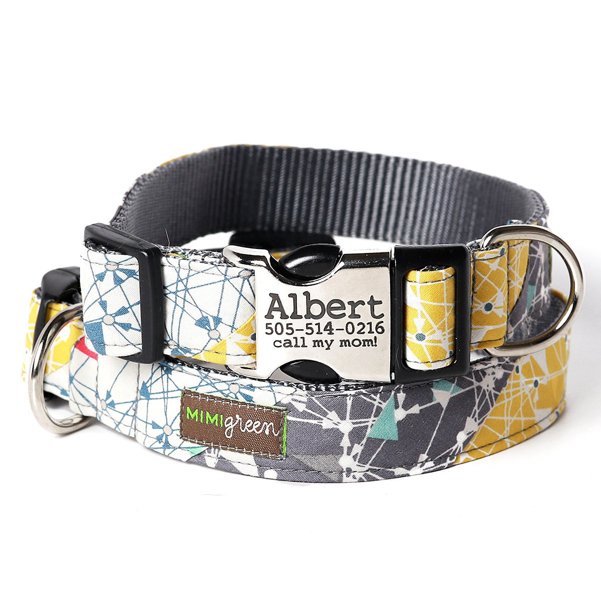 Engraved Buckle Dog Collar 'ALBERT' Personalized with Etsy