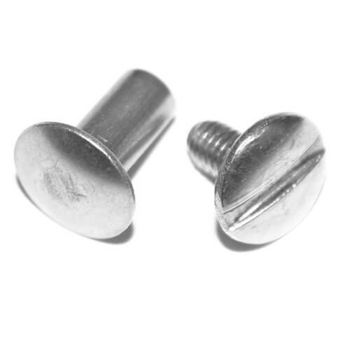 M3 M4 M5 2mm Female Male Stainless Steel Slotted Flat Head Leash Rivets  Binding Chicago Screw for Wood and Book - China Chicago Screws, Fastener  Screw