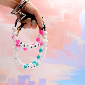 Pearl Dog Collar with Name | Beaded Dog Collar with Pearls | Dog ID Friendship Collar | Custom Beaded Dog Necklace | Beaded Dog Collar