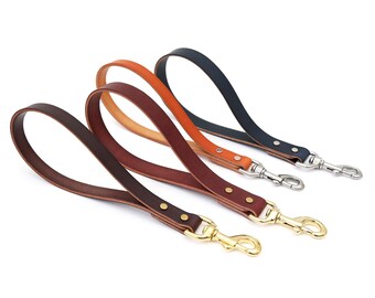 Traffic Dog Lead — Classic Bridle Leather | 12 Colors | Training Dog Leash