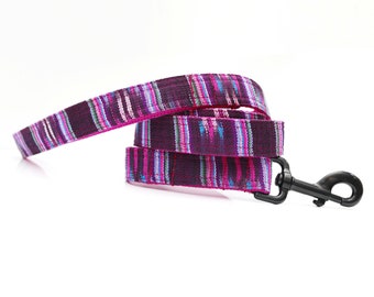 Handgewebte Hundeleine aus Guatemala: Buntes Boho Tribal Muster