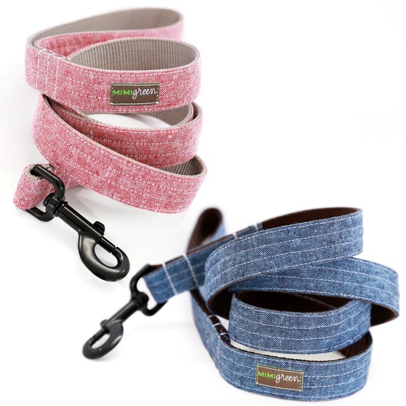 Linen Dog Leash 4 5 or 6 6 Colors to Choose From Modern Dog