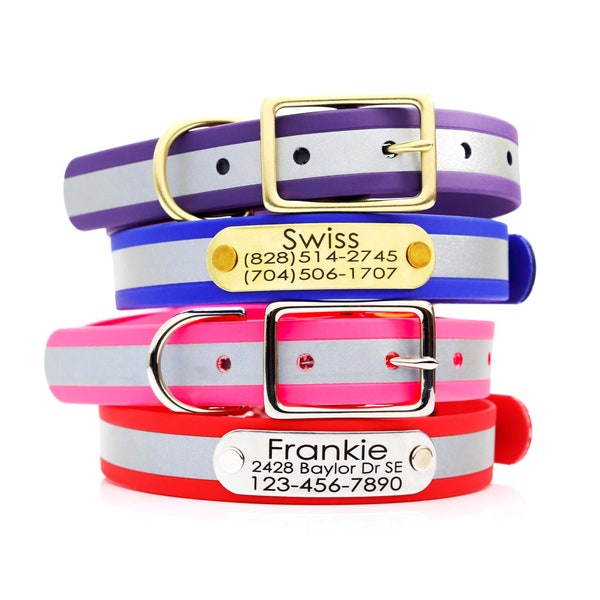 Waterproof Personalized Dog Collars With Name WildHound C4 Aloha