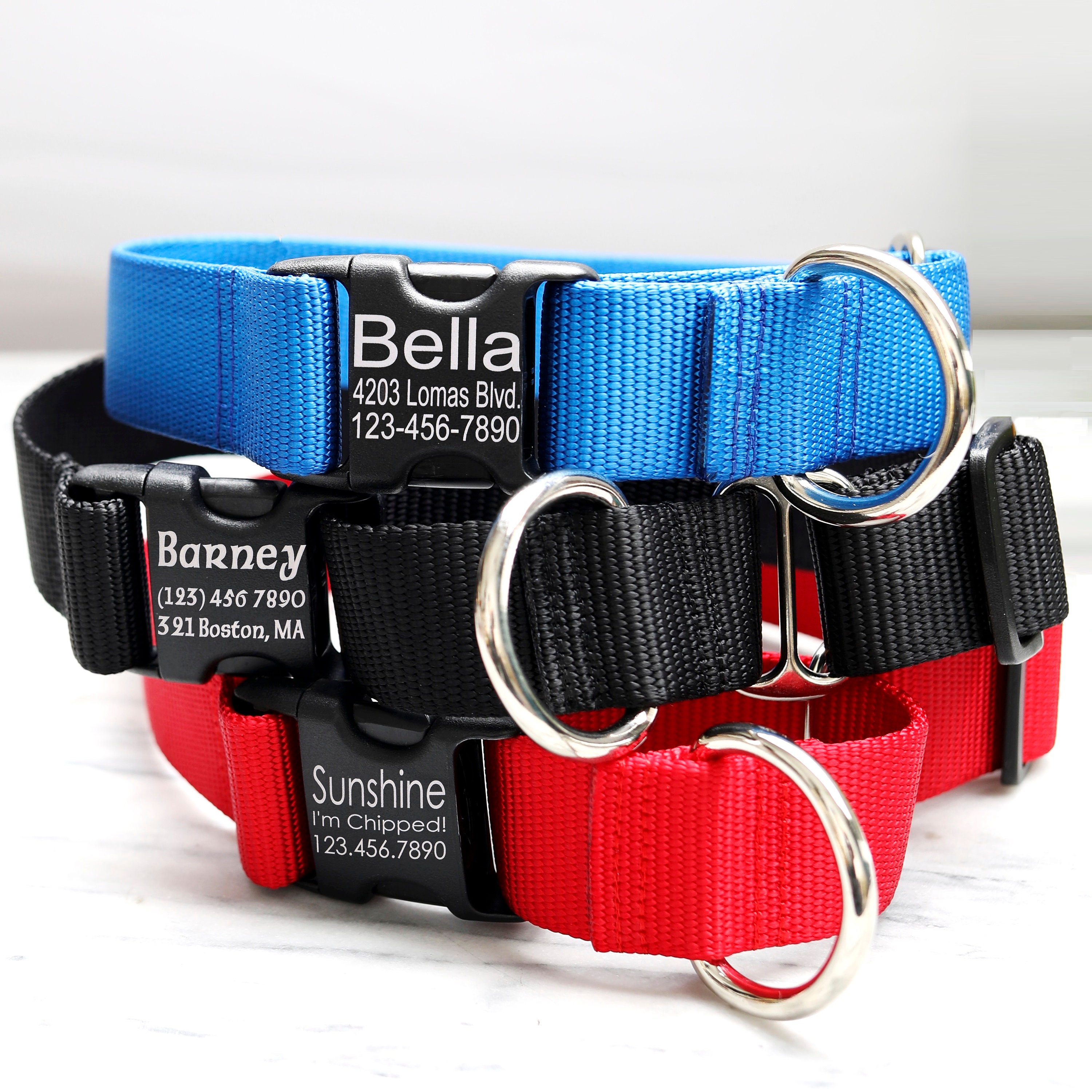 1.5 inch wide nylon dog collars
