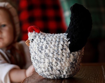 Gertie: Stuffed Chicken, Soft Stuffed Toy, Farm Animal, Chicken Plush, Imaginative Play, Baby Gifts.