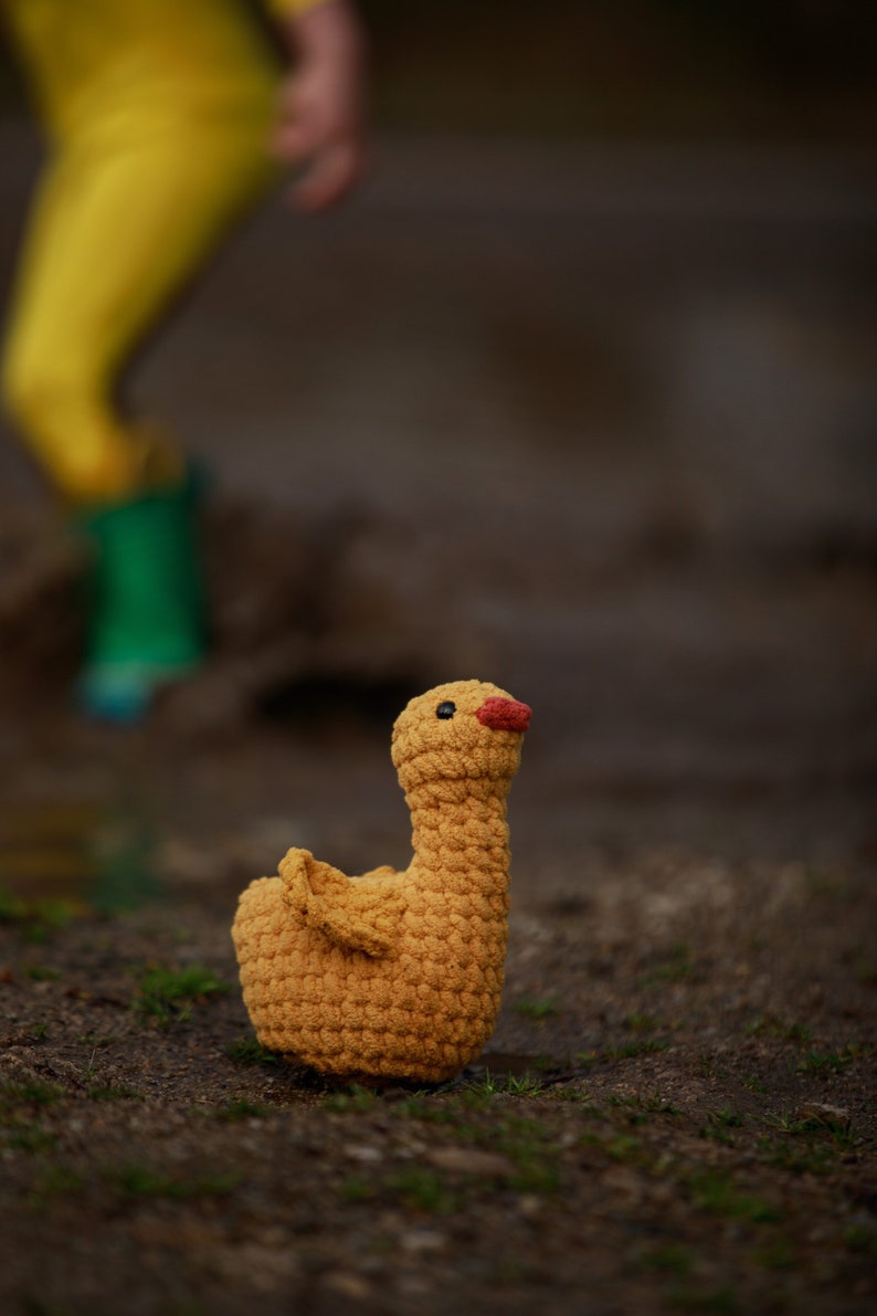 Marigold the Duck: Crochet stuffed animal toy duck plushie, Farm Animal, Imaginative Play, Stuffed animal Duck, Toddler Gifts image 1