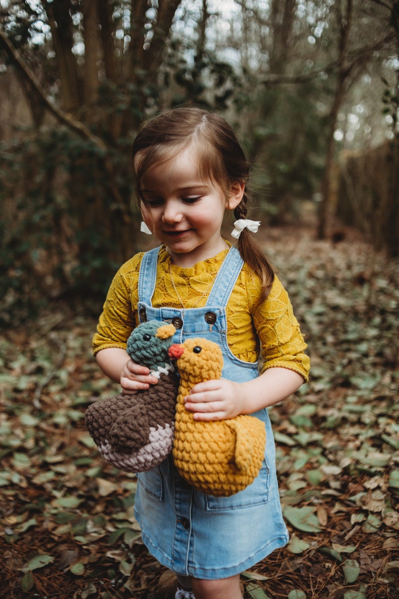 Marigold the Duck: Crochet stuffed animal toy duck plushie, Farm Animal, Imaginative Play, Stuffed animal Duck, Toddler Gifts image 3