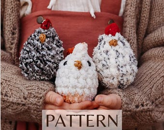 Crochet Mini Chicken Pattern, Crochet Plush Toy, Quick Crochet Pattern, PATTERN ONLY.