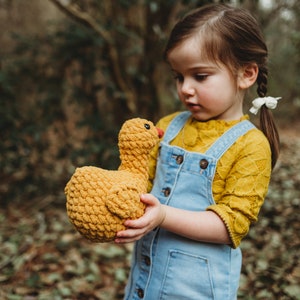 Marigold the Duck: Crochet stuffed animal toy duck plushie, Farm Animal, Imaginative Play, Stuffed animal Duck, Toddler Gifts image 5